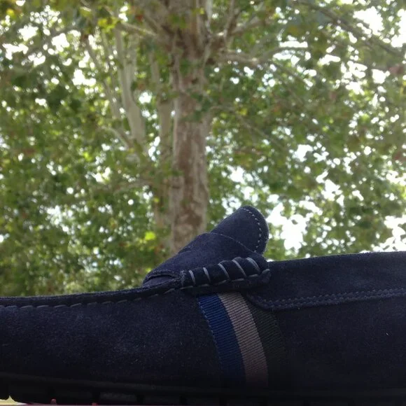 To Boot New York Ocean Drive Suede Driver Loafer Blue 8M NWT
